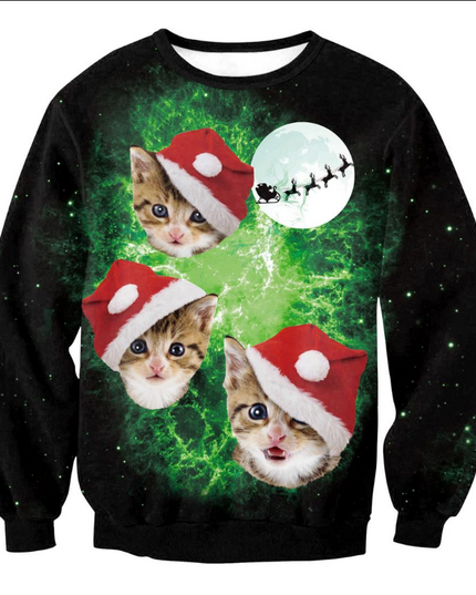 UGLY CHRISTMAS SWEATER Vacation Santa Elf Funny Womens Men Sweaters Tops Autumn Winter Clothing