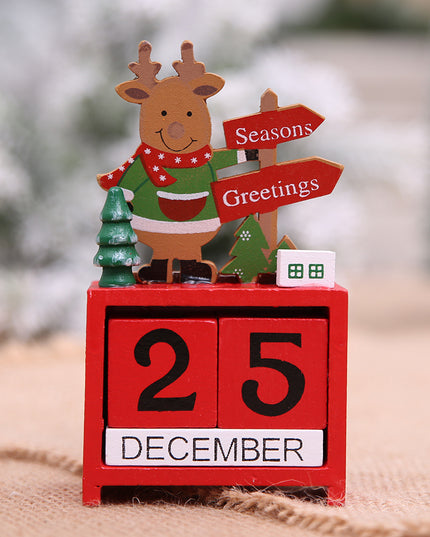 Christmas wooden calendar decorations