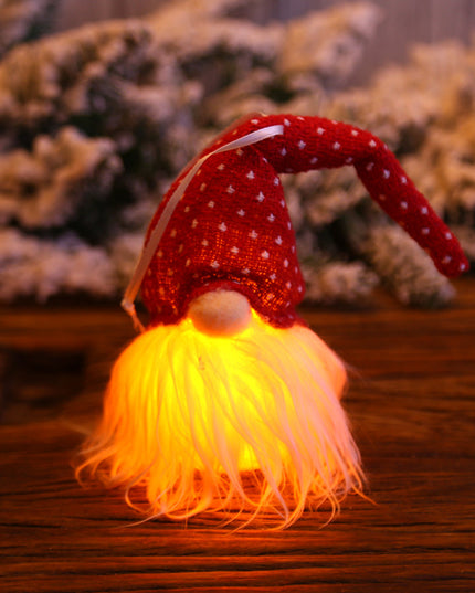 Christmas Forester Gnome LED Doll Light Tree Decoration Hanging Pendant