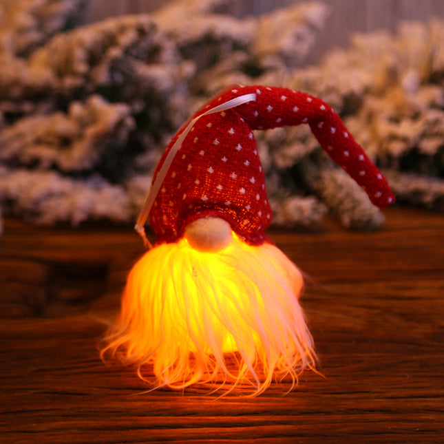 Christmas Forester Gnome LED Doll Light Tree Decoration Hanging Pendant