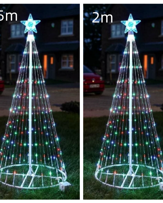 Multi Color LED Animated Outdoor Christmas Tree Lights Christmas Lights Christmas Garden Countryard Decorations