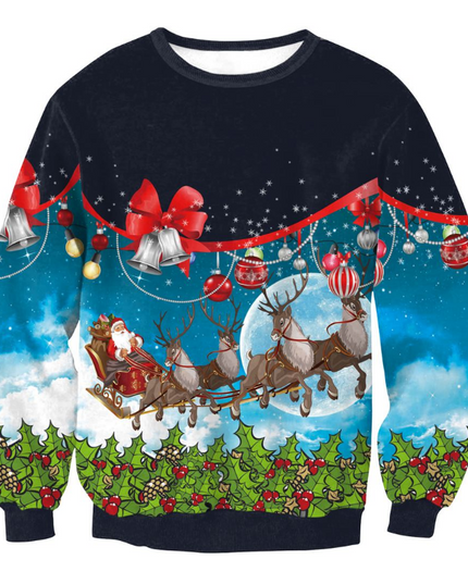 UGLY CHRISTMAS SWEATER Vacation Santa Elf Funny Womens Men Sweaters Tops Autumn Winter Clothing