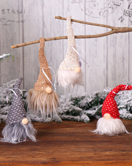 Christmas Forester Gnome LED Doll Light Tree Decoration Hanging Pendant