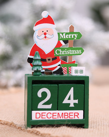 Christmas wooden calendar decorations