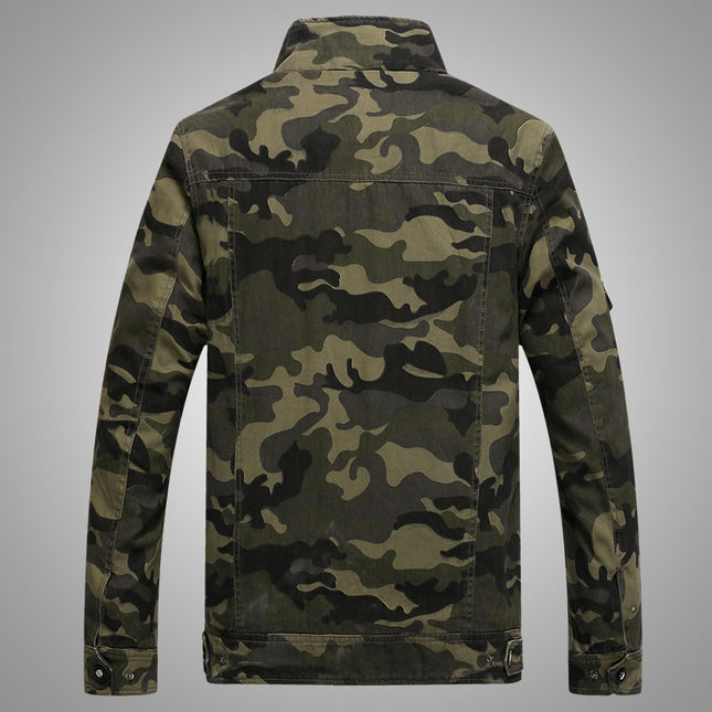 Tactical Camouflage Denim Jacket