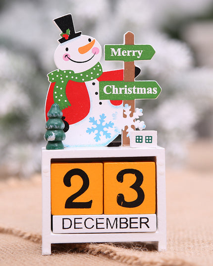 Christmas wooden calendar decorations