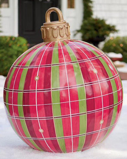 Christmas Ornament Ball Outdoor Pvc 60CM Inflatable Decorated Ball PVC Giant Big Large Balls Xmas Tree Decorations Toy Ball