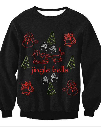 UGLY CHRISTMAS SWEATER Vacation Santa Elf Funny Womens Men Sweaters Tops Autumn Winter Clothing