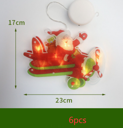 LED Suction Cup Window Hanging Lights Christmas Decoration