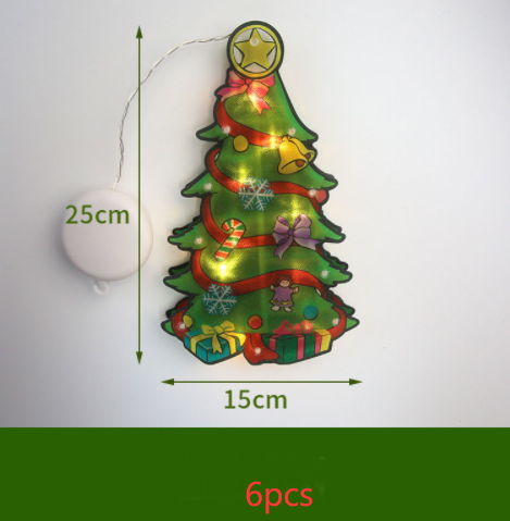 LED Suction Cup Window Hanging Lights Christmas Decoration