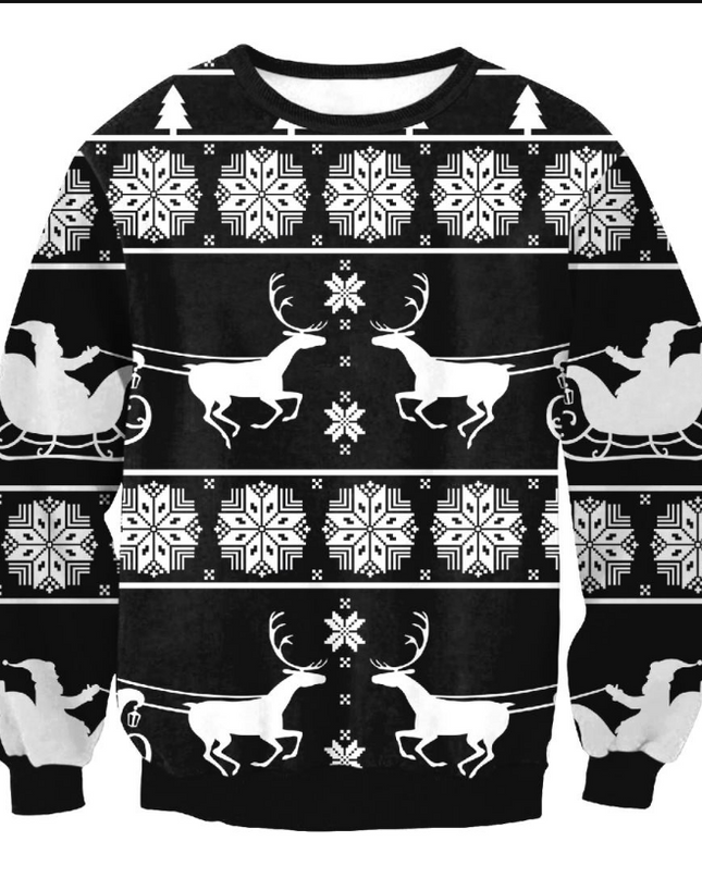 UGLY CHRISTMAS SWEATER Vacation Santa Elf Funny Womens Men Sweaters Tops Autumn Winter Clothing