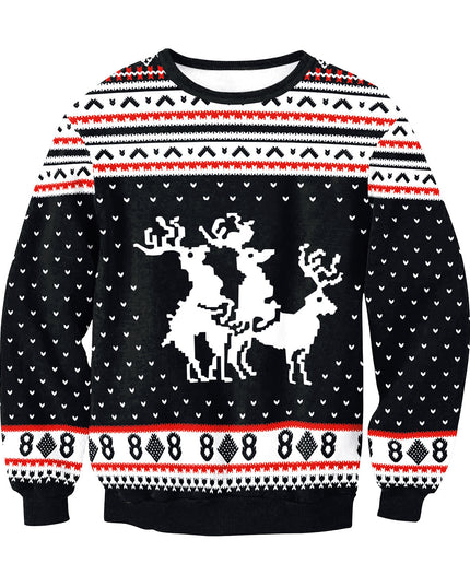 UGLY CHRISTMAS SWEATER Vacation Santa Elf Funny Womens Men Sweaters Tops Autumn Winter Clothing