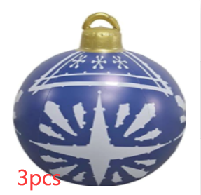 Christmas Ornament Ball Outdoor Pvc 60CM Inflatable Decorated Ball PVC Giant Big Large Balls Xmas Tree Decorations Toy Ball