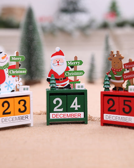 Christmas wooden calendar decorations