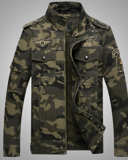 Tactical Camouflage Denim Jacket