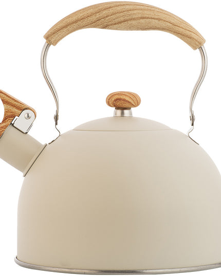 Whistle Kettle Beige 5L Flat Sound Pot Stainless Steel Whistle Pot