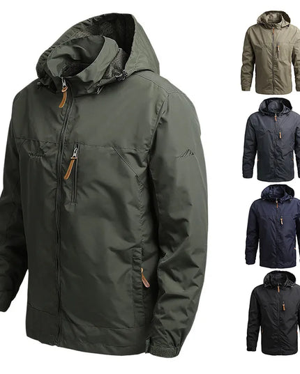 2023 Men Hooded Raincoat Winter Waterproof Skin Tactical Military Jacket Sport Hiking Windbreaker Sunscreen Army Jacket Clothing