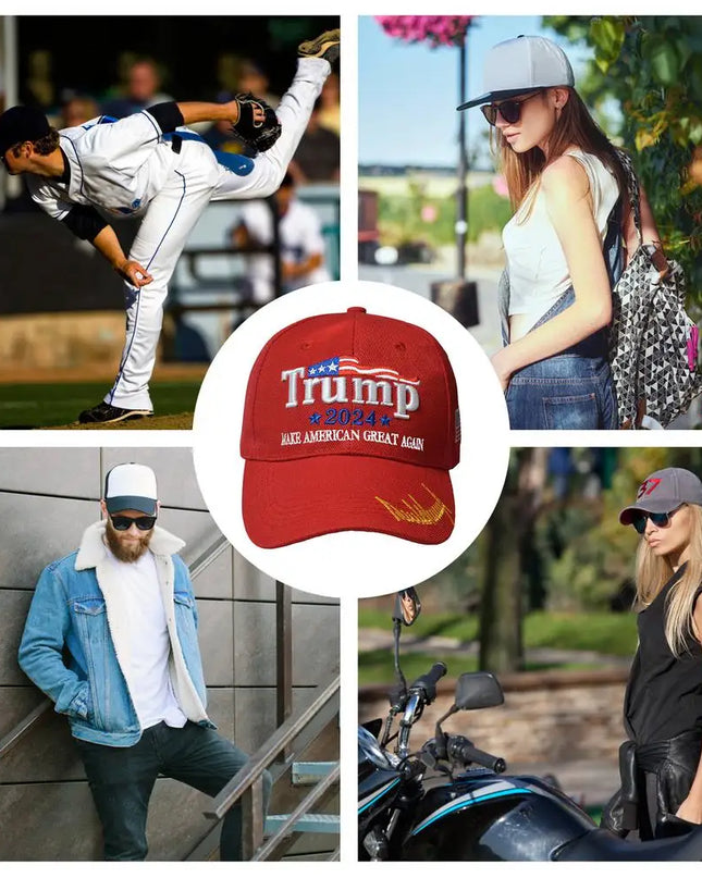 Trump 2024 Hat 2024 Trump Baseball Cap Keep America Great With American Flag Donald Trump Adjustable Baseball Cap