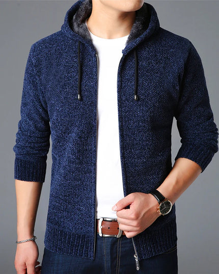 2023 New Fashion Brand Sweaters Men Cardigan Hooded Slim Fit Jumpers Knitting Thick Warm Winter Korean Style Casual Clothing Men