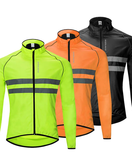 WOSAWE Ultralight Men's Cycling Windbreaker Reflective Jacket Windproof Bike Jacket Water Resistant MTB Road Bicycle Long Jersey