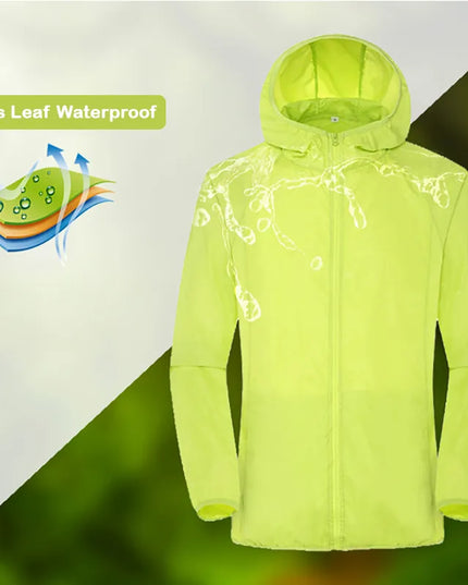 Camping Rain Jacket Men Women Waterproof Sun Protection Clothing Fishing Hunting Clothes Quick Dry Skin Windbreaker With Pocket