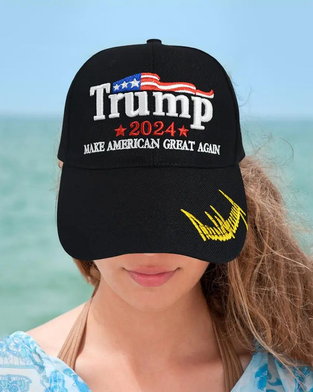 Trump 2024 Hat 2024 Trump Baseball Cap Keep America Great With American Flag Donald Trump Adjustable Baseball Cap