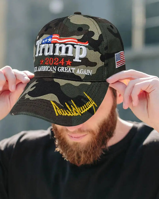 Trump 2024 Hat 2024 Trump Baseball Cap Keep America Great With American Flag Donald Trump Adjustable Baseball Cap