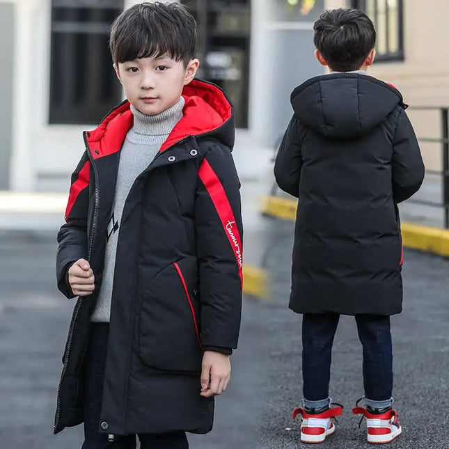5-12 Years Old Boys Jacket 2023 Winter New Thicken Keep Warm Hooded Camouflage Down Cotton windbreaker Coat