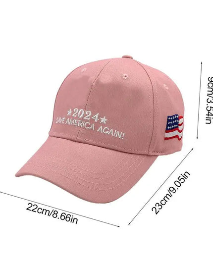 Trump 2024 Embroidered Adjustable Cap - Support Donald Trump Baseball Hat