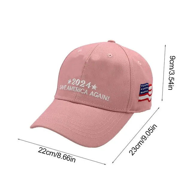 Trump 2024 Embroidered Adjustable Cap - Support Donald Trump Baseball Hat