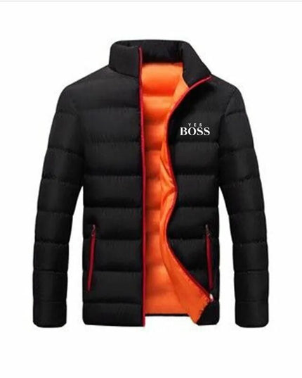 Thick Men New Warm Parka Jackets Winter Casual Men's Outwear Coats Solid Stand Collar Male Windbreak Cotton Padded Down Jacket