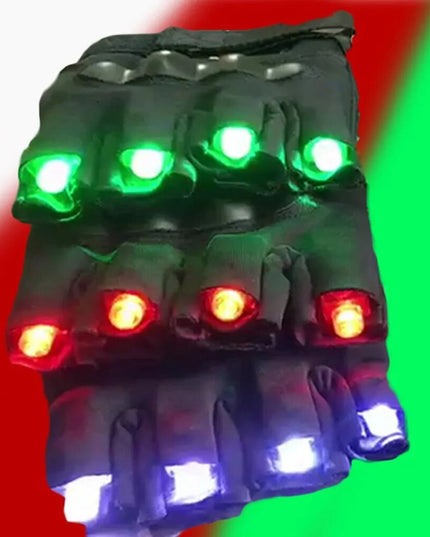 Laser Gloves Flashing LED Gloves Colorful Finger Lights Bright Props for Carnival Dance Costume Easter Party Favors Glow Mittens