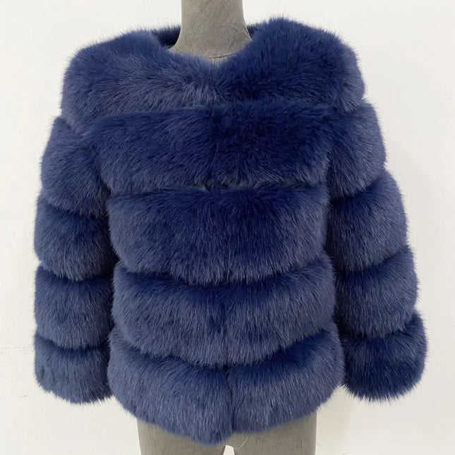 ZADORIN S-5XL Mink Coats Autumn Winter Fluffy Black Faux Fur Coat Women Elegant Thick Warm Faux Fur Jackets For Women 2023 Tops