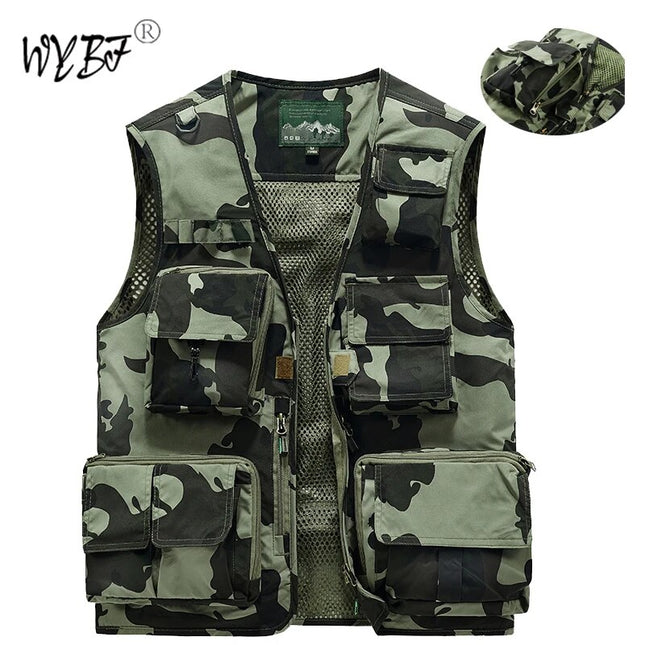 Multi Pocket Fishing Vests Quick Breathable Outdoor Mesh Jackets Photography Hiking Vest Outdoor Sport Men Breathable Vest