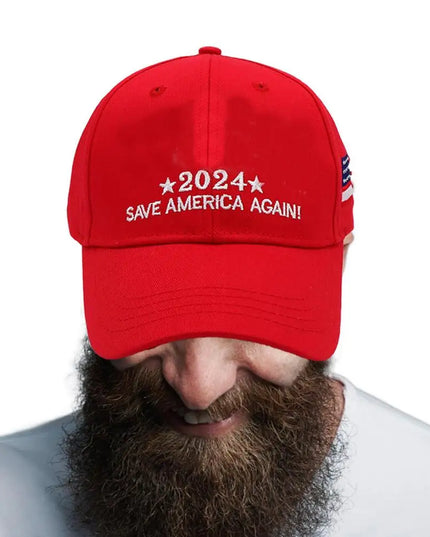 Trump 2024 Embroidered Adjustable Cap - Support Donald Trump Baseball Hat