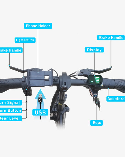 Powerful 400W Fat Tire Foldable Electric Bike | 48V 30AH Battery | Urban Commuter E-Bike for Adults