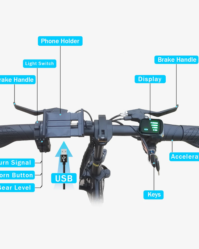 Powerful 400W Fat Tire Foldable Electric Bike | 48V 30AH Battery | Urban Commuter E-Bike for Adults