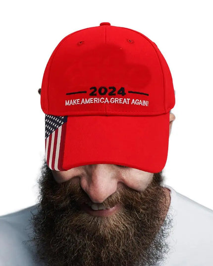 Trump 2024 Embroidered Adjustable Cap - Support Donald Trump Baseball Hat