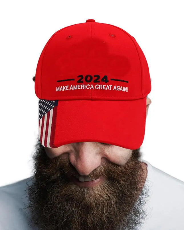 Trump 2024 Embroidered Adjustable Cap - Support Donald Trump Baseball Hat