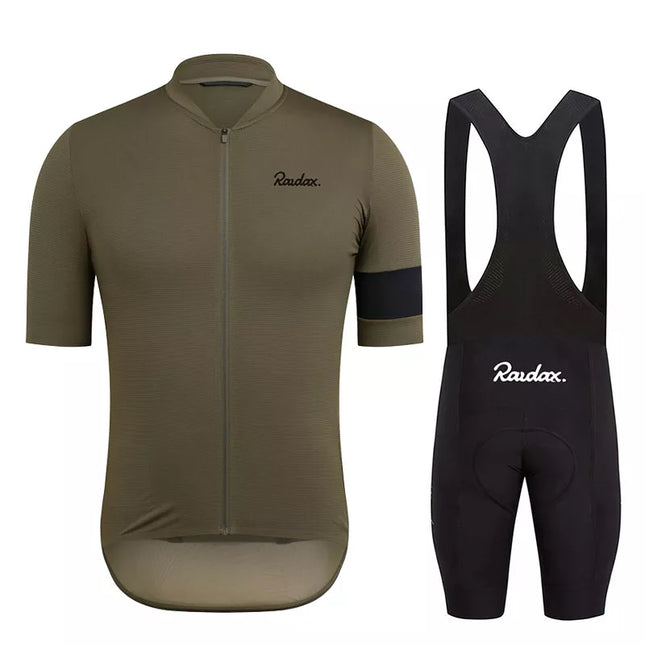 Raudax 2023 Men Short Sleeve Jersey Sets Ropa Ciclismo Hombre Summer Cycling Clothing Triathlon Bib Shorts Suit Bike Uniform