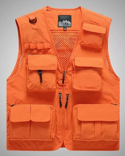 7XL 14 Pockets Summer New Men US Tactical Hiking Fishing Vest Man Photographer Waistcoat Mesh Cargo Sleeveless Jacket Tool Vest
