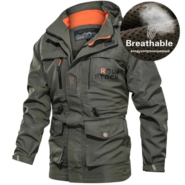 Military Bomber Jacket Mens Breathable Quick Dry Multi-pocket Tactical Jackets Windbreaker Waterproof Outdoor Coats Big Size 5XL