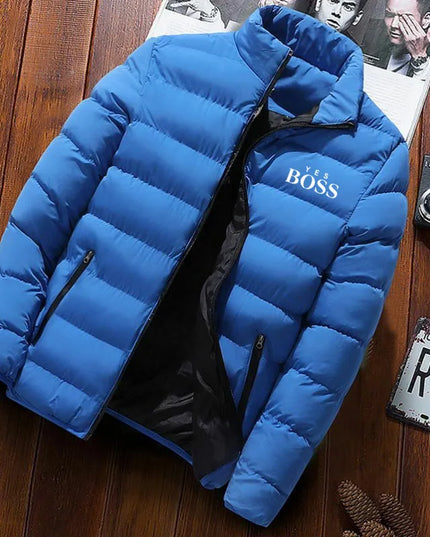 Thick Men New Warm Parka Jackets Winter Casual Men's Outwear Coats Solid Stand Collar Male Windbreak Cotton Padded Down Jacket