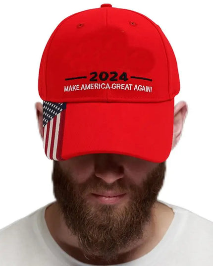 Trump 2024 Embroidered Adjustable Cap - Support Donald Trump Baseball Hat