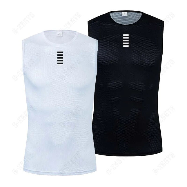 Cycling Underwear Sport Base Layer White Cycling Jersey Reflective Vest Men Undershirt Quick Dry Elastici Vest Road Bike Jersey