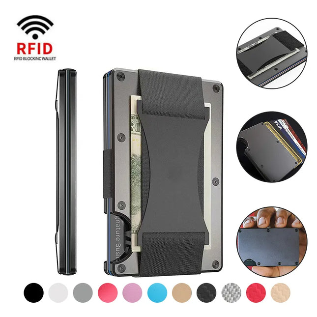 Rfid Metal Credit Card Holder Magsafe Wallets Men Women Slim Thin Mini Bank Cardholder Case Wallet Male Money Bags for Men 2023