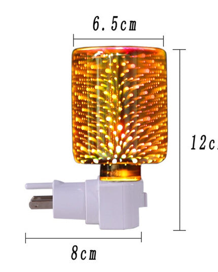 3D Colorful Aromatherapy Lamp Fireworks Electric Plug In Led Light Diffuser Burner Melt Warmer Gypsophila Melt Oil Wax Aroma