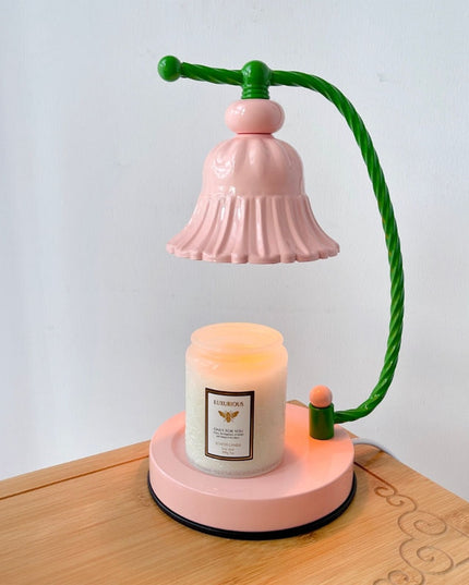 Pink Electric Wax Melt Candle Warmer Lamp Bedside Melter Creative Table Lamps Dimmable Aromatherapy Lamp Candle Fragrance Light