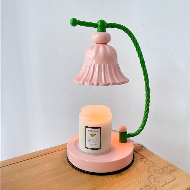Pink Electric Wax Melt Candle Warmer Lamp Bedside Melter Creative Table Lamps Dimmable Aromatherapy Lamp Candle Fragrance Light