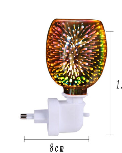 3D Colorful Aromatherapy Lamp Fireworks Electric Plug In Led Light Diffuser Burner Melt Warmer Gypsophila Melt Oil Wax Aroma